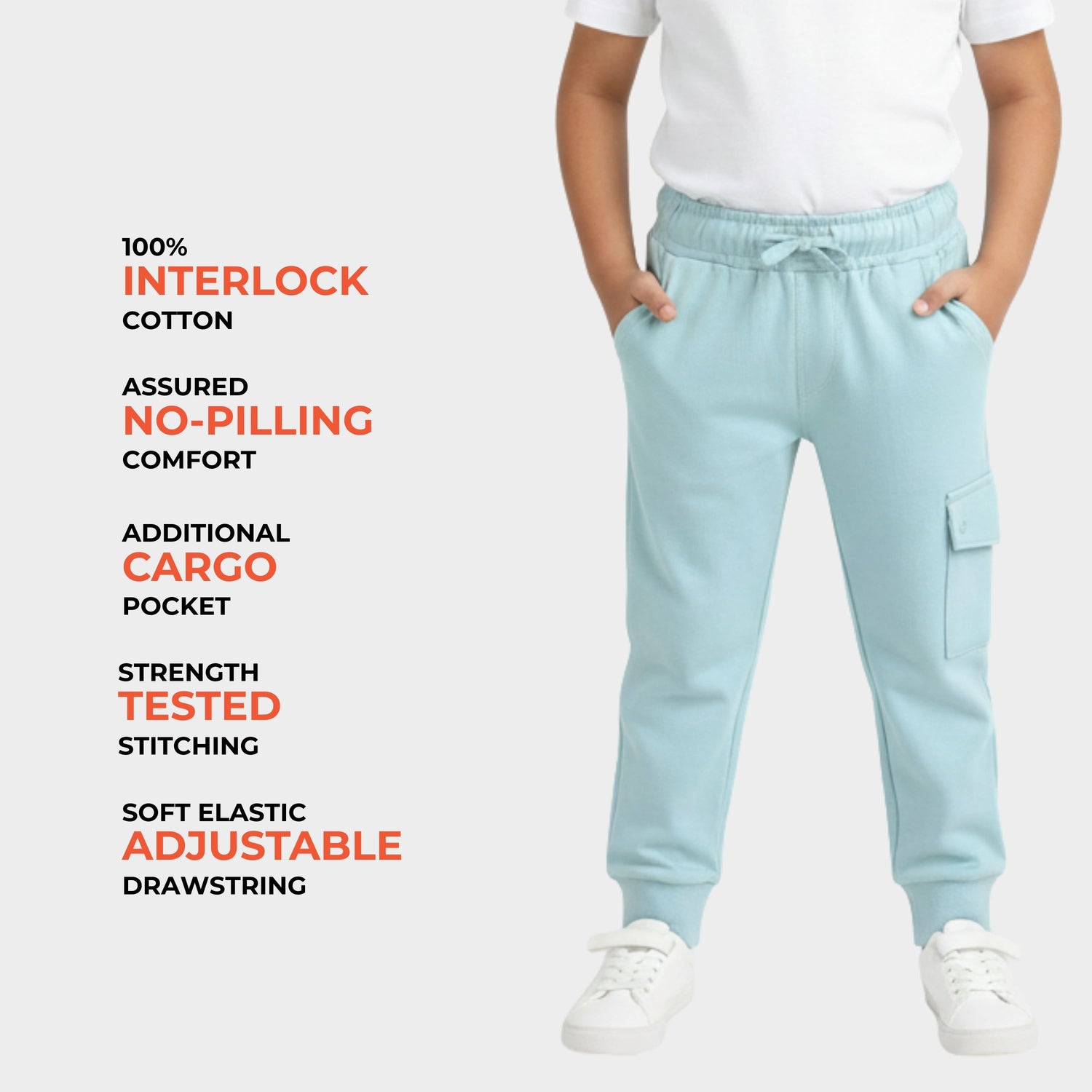 3 Pcs Interlock Joggers | Scam Blue, Honey Brown, Beige