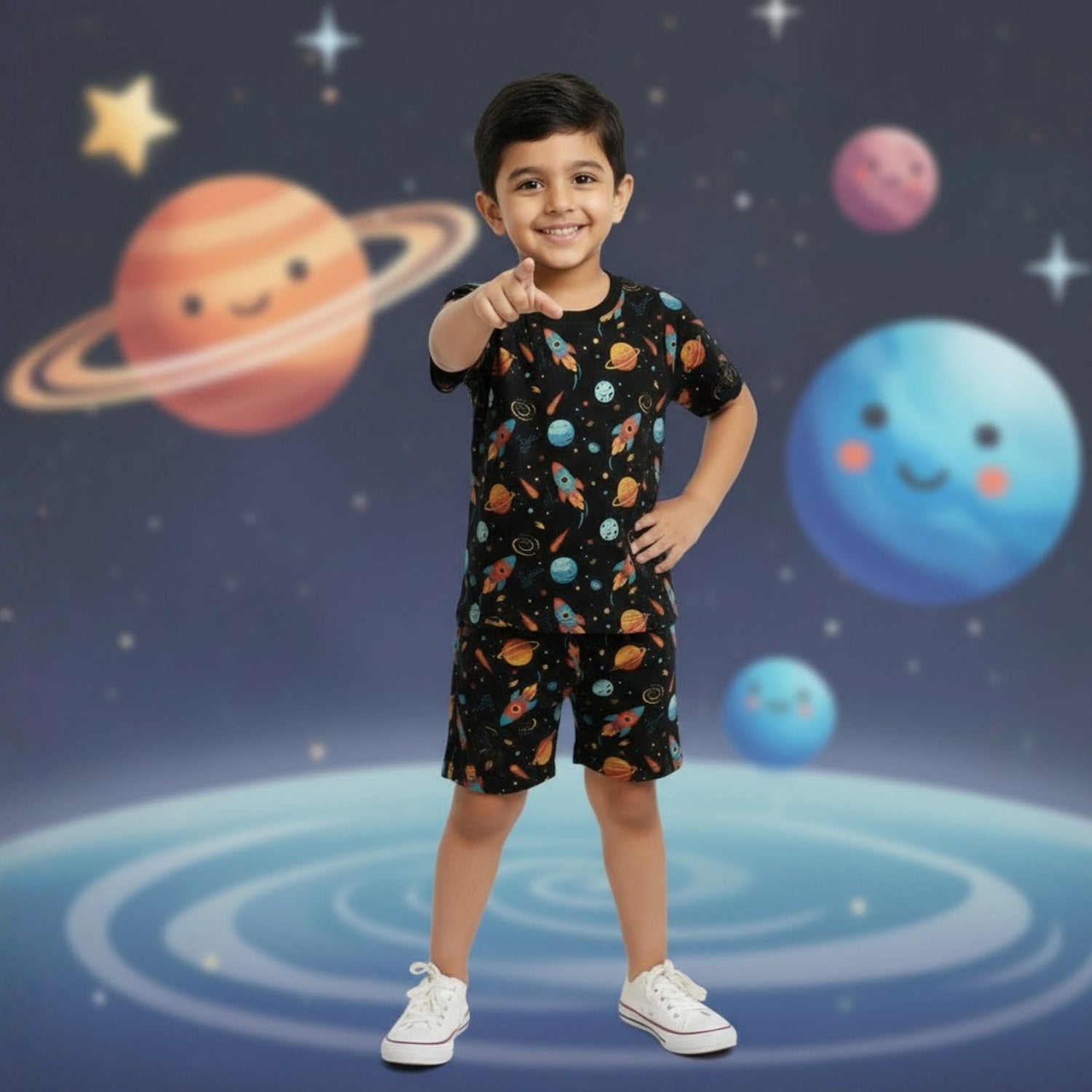 T-Shirt & Shorts Unisex Co-ord Set | Little Comet