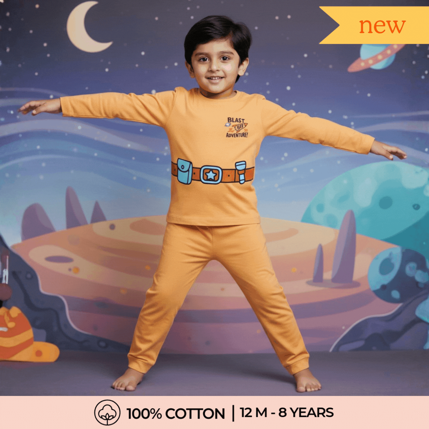 Full Sleeves Unisex Co-ord Set | Space Ship