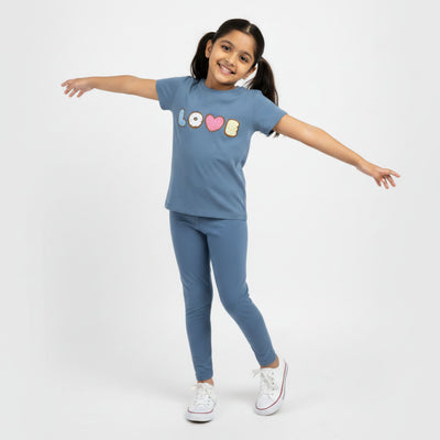Girls Top & Leggings Set | Love