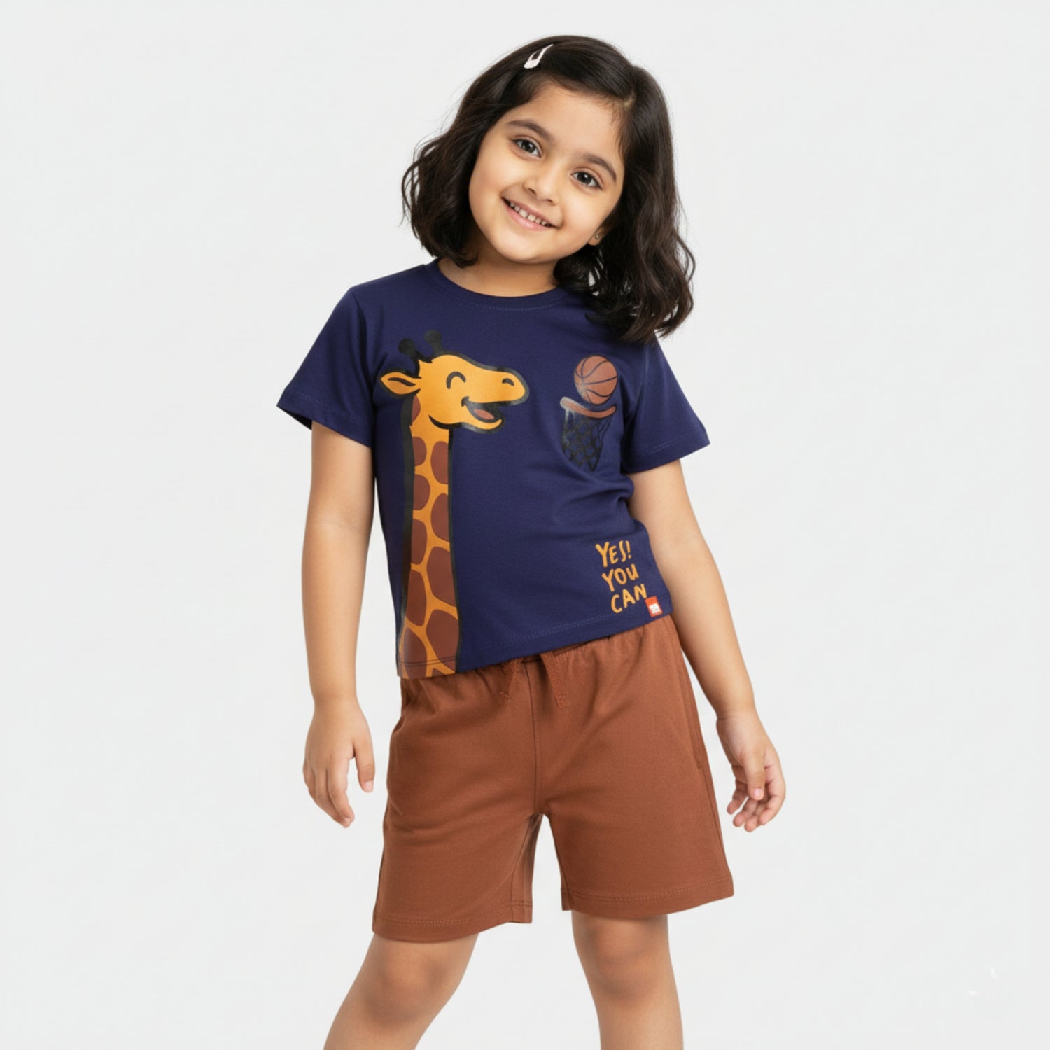 3 Pack T-Shirt & Shorts Unisex Co-ord Set | Korea, Road Trip, Sporty Giraffe