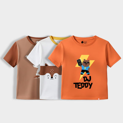 3 Pack Half Sleeves Unisex T-Shirts | Ride And Roll, Half And Half, Dj Teddy