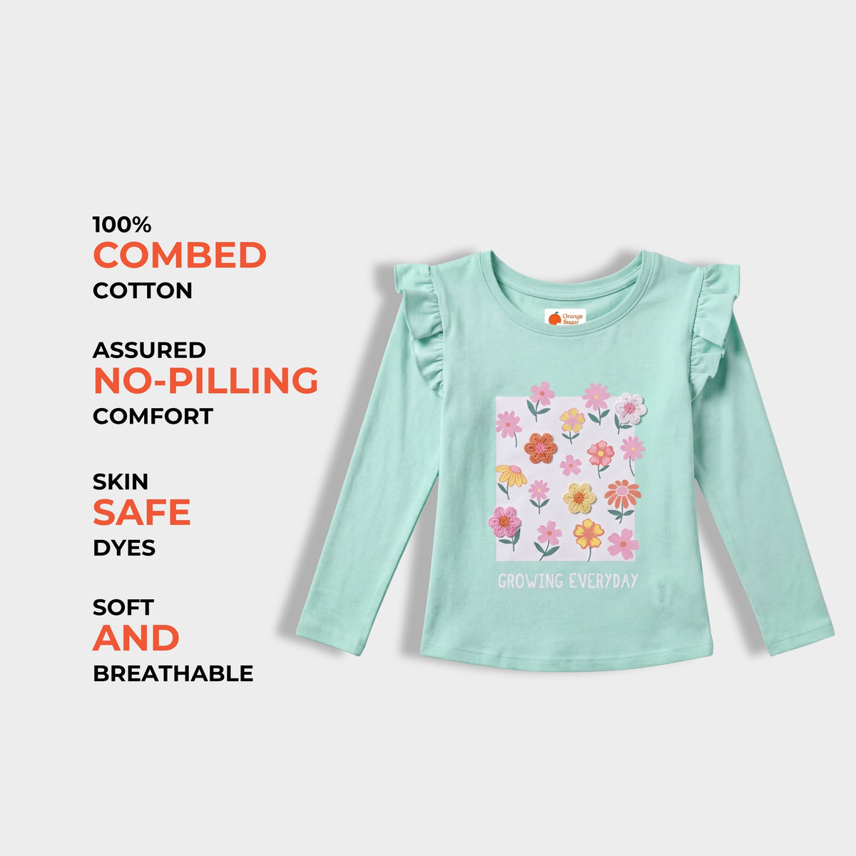 Full Sleeves Girls Top | Growing Everyday