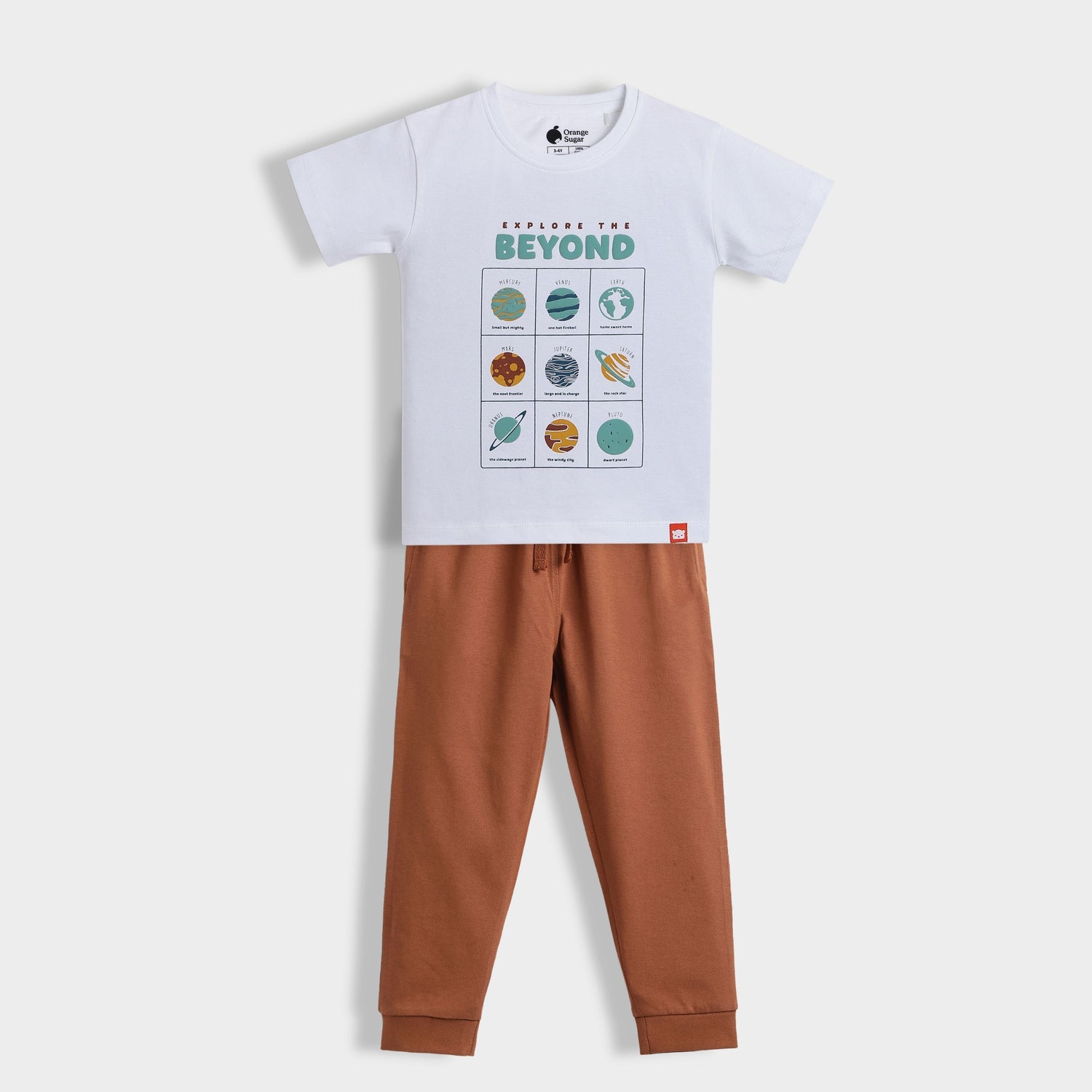 Half Sleeves Unisex T-Shirt & Joggers Set | Little Planet