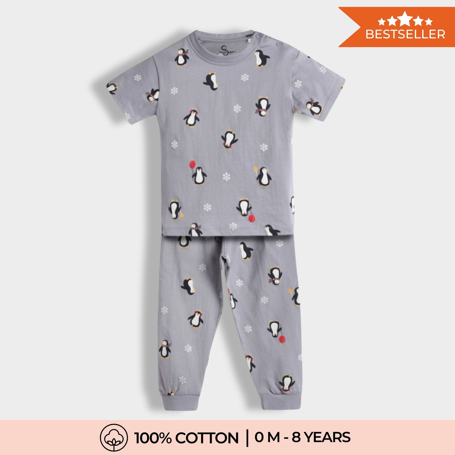 Half Sleeves Unisex Co-ord Set | Party Penguin