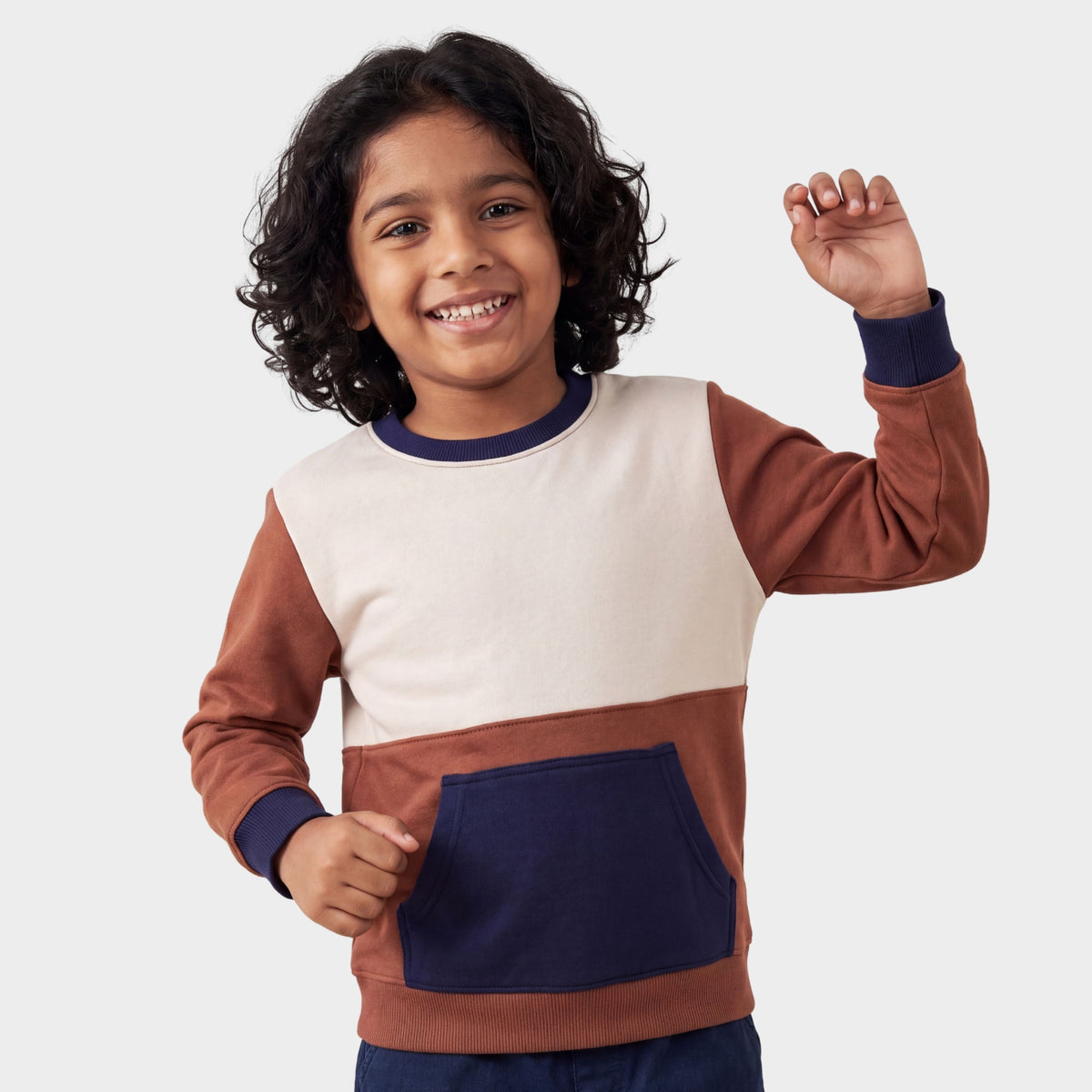 Winter Fleece Sweatshirt | Rust Brown