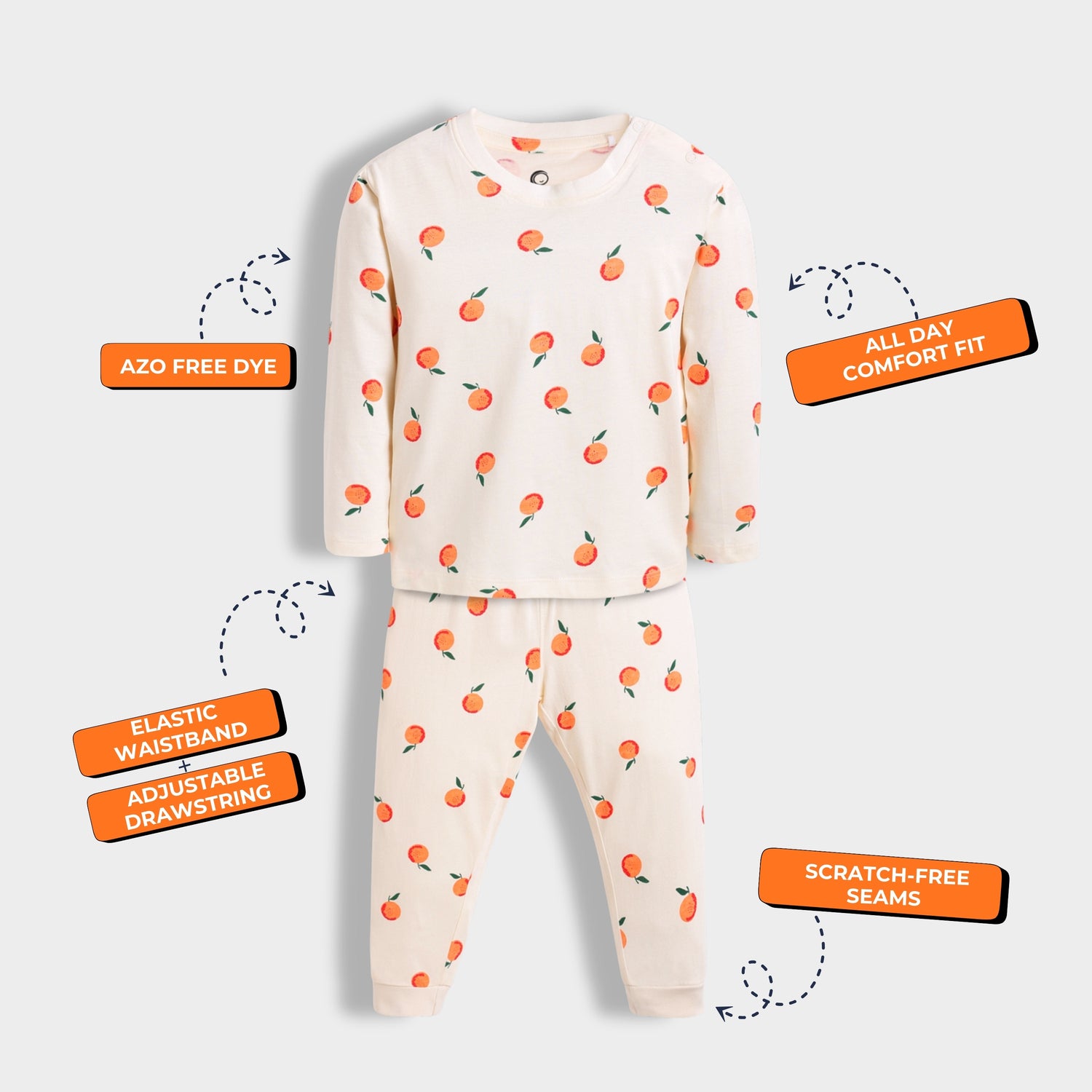 Full Sleeves Unisex Co-ord Set | Orange Heaven