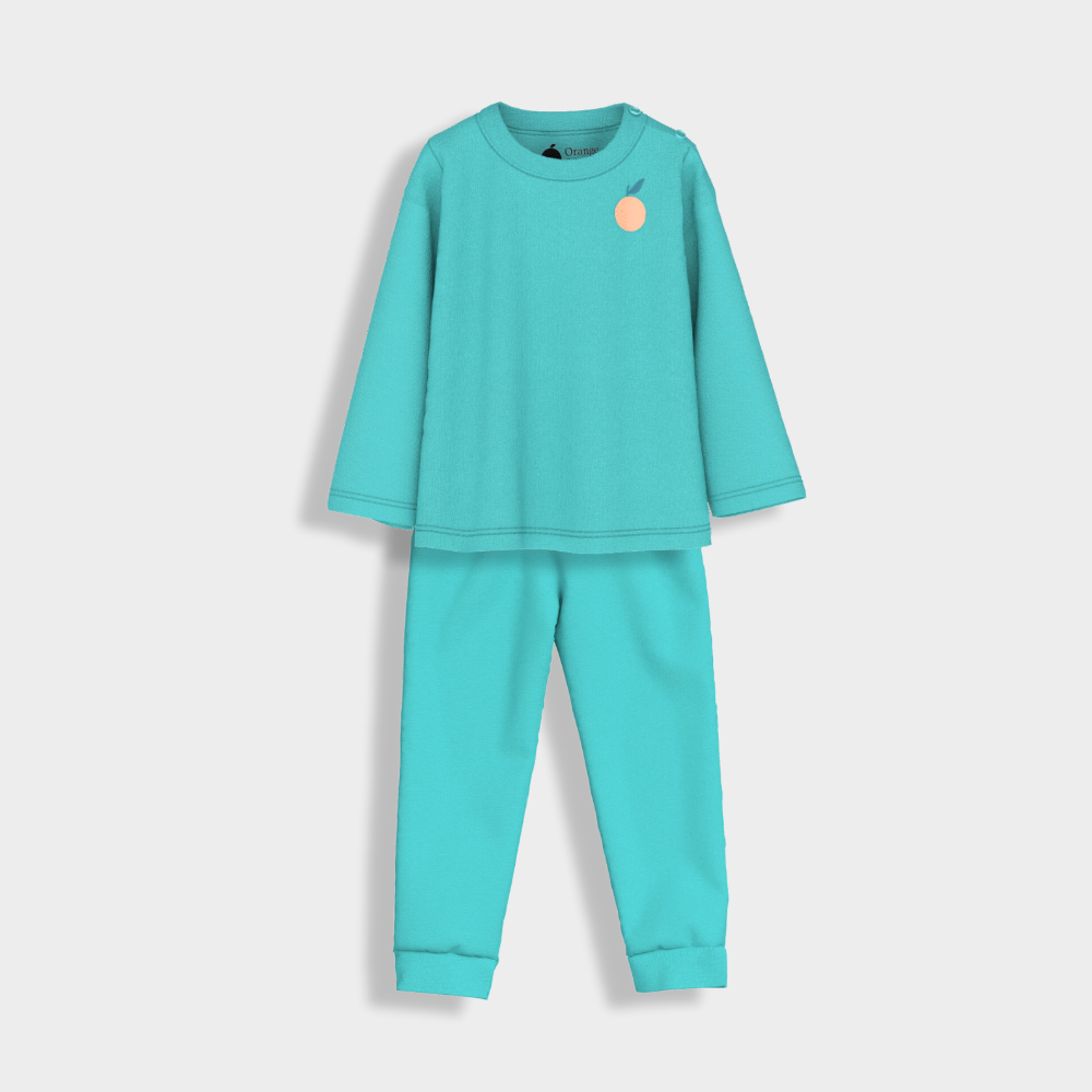 Full Sleeves Unisex Co-ord Set | Aqua Orange