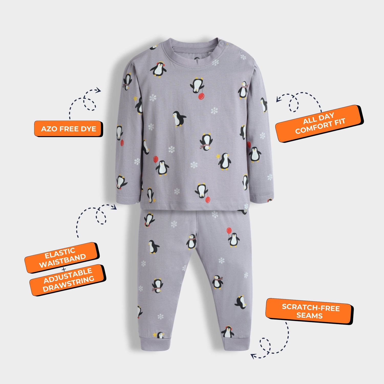 Full Sleeves Unisex Co-ord Set | Party Penguin
