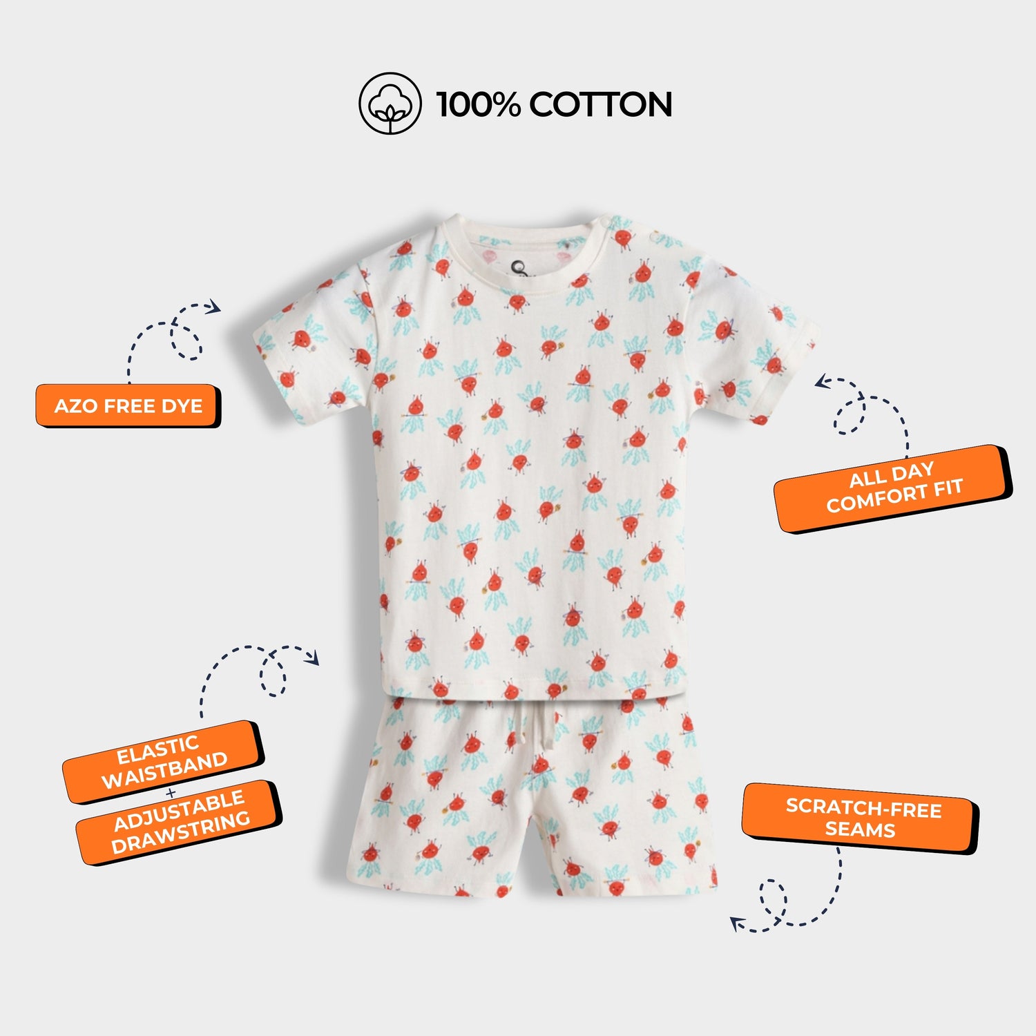 3 Pack T-Shirt & Shorts Unisex Co-ord Set | Farm, Beetroot, Penguin Chill
