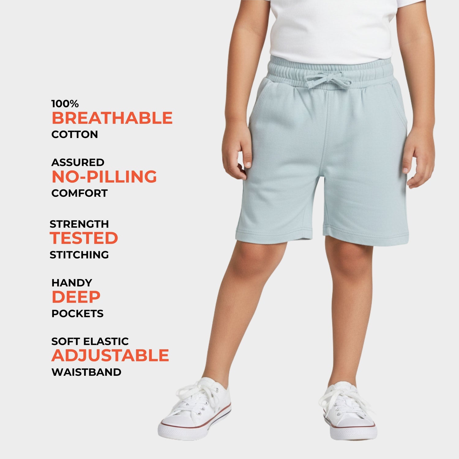 Cotton Shorts | Light Blue