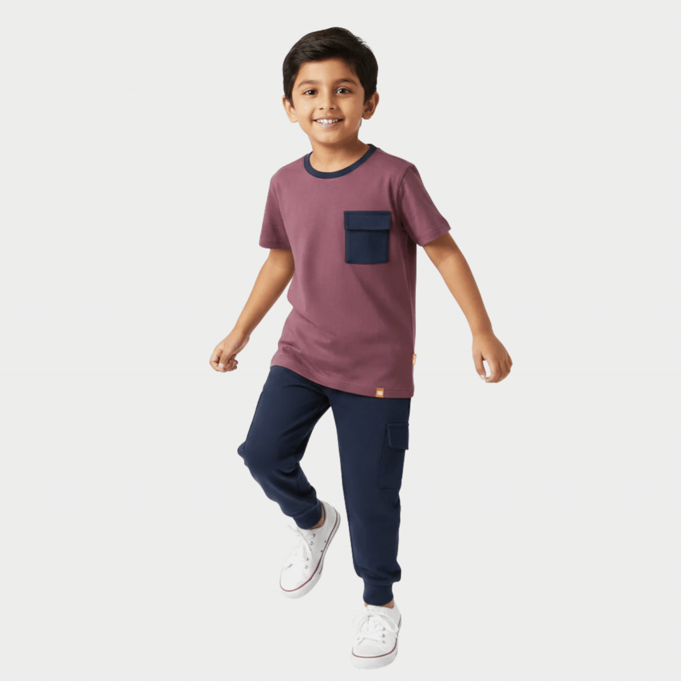 Half Sleeves Unisex T-Shirt & Joggers Set | Dusty Pink