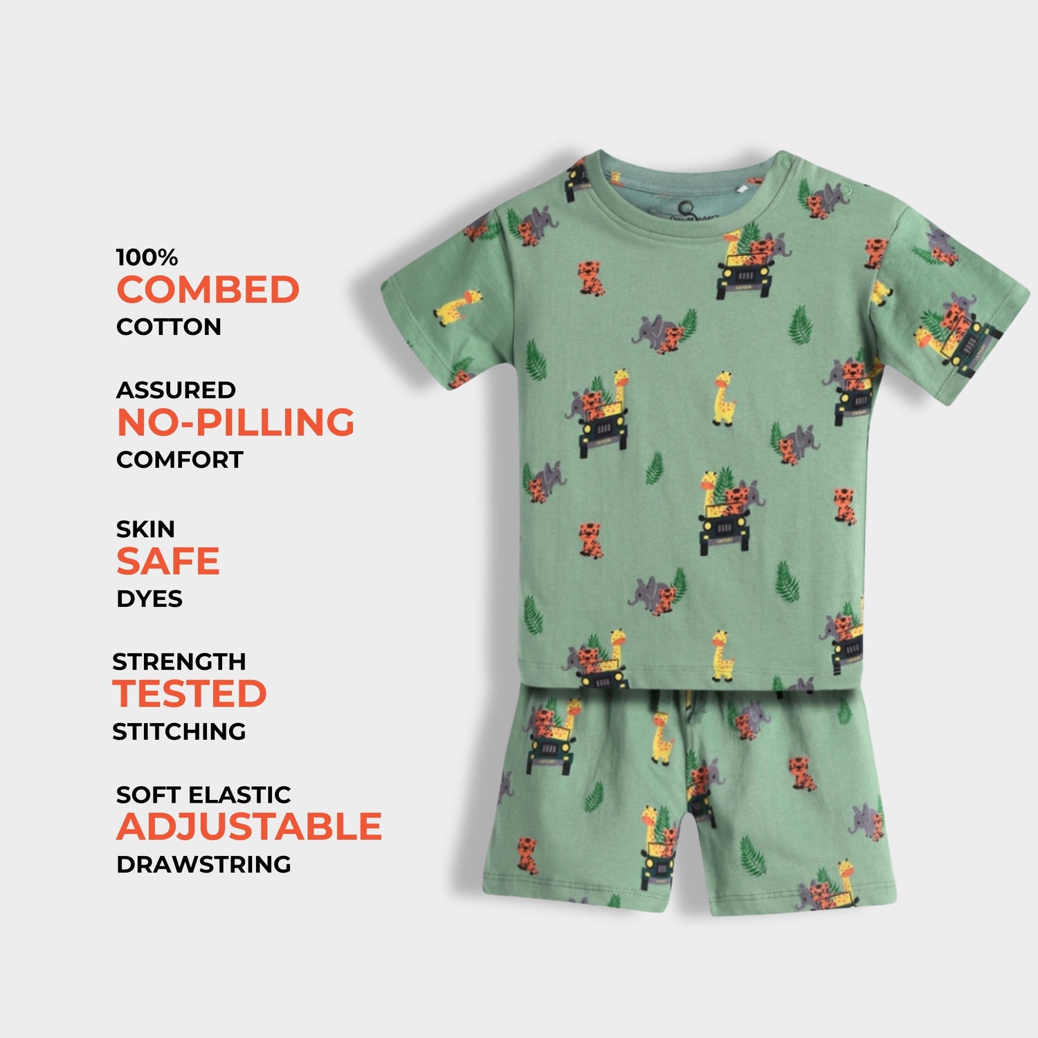 T-Shirt & Shorts Unisex Co-ord Set | Jungle Safari