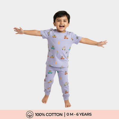 Half Sleeves Unisex Co-ord Set | Racing Cars