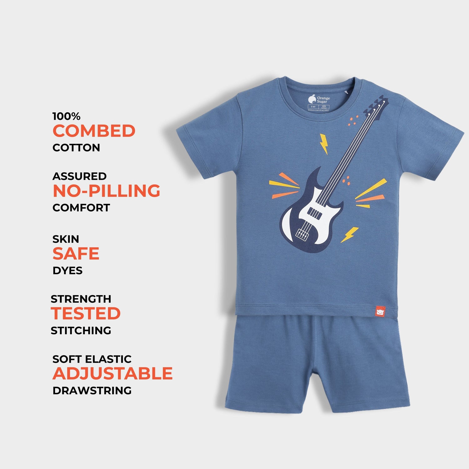 3 Pack T-Shirt & Shorts Unisex Co-ord Set | Black Stripes, I Am Cool, Little Rockstar