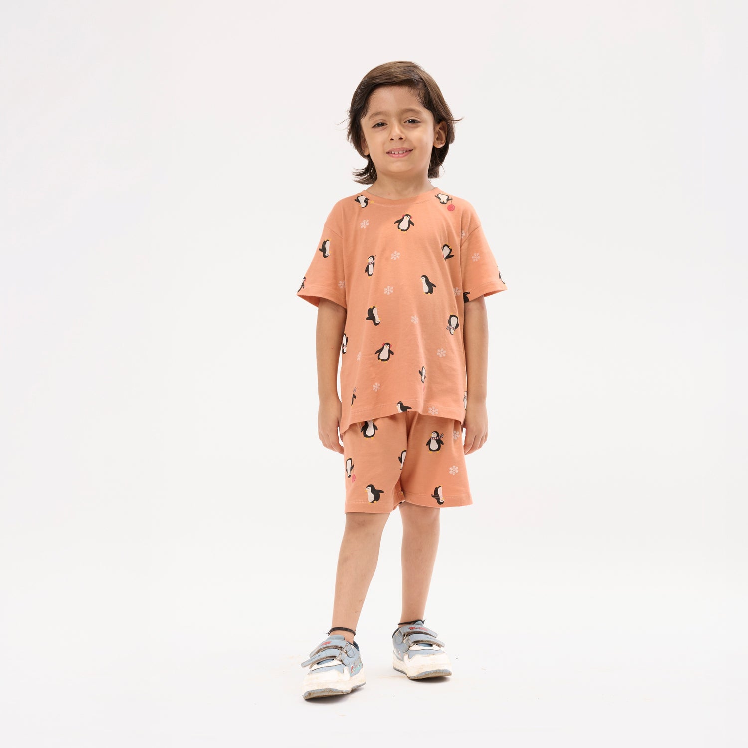 T-Shirt & Shorts Unisex Co-ord Set | Penguin Chill