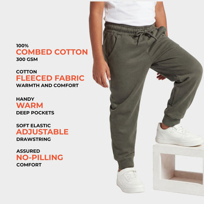 5 Pcs Winter Fleece Joggers | Steel Grey, Light Brown, Olive Green, Diesel Blue, Black