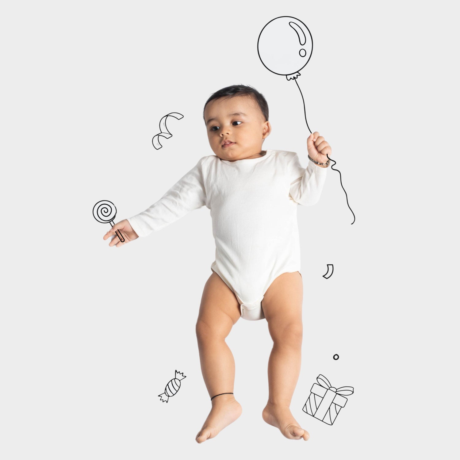 2 Pcs Full Sleeves Bodysuit | Cars, Off White