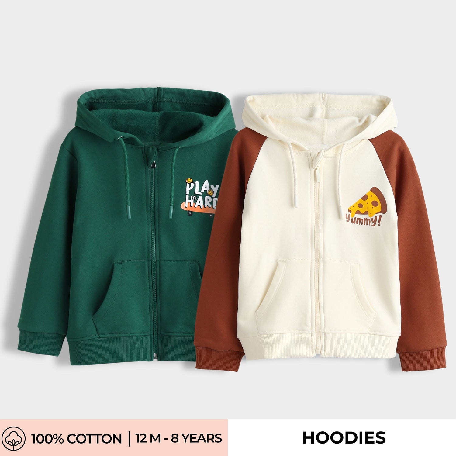 2 Pack Winter Hoodies | Game Day, Pizza