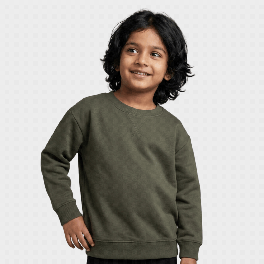 Winter Fleece Sweatshirt | Olive Green
