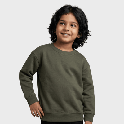 Winter Fleece Sweatshirt | Olive Green