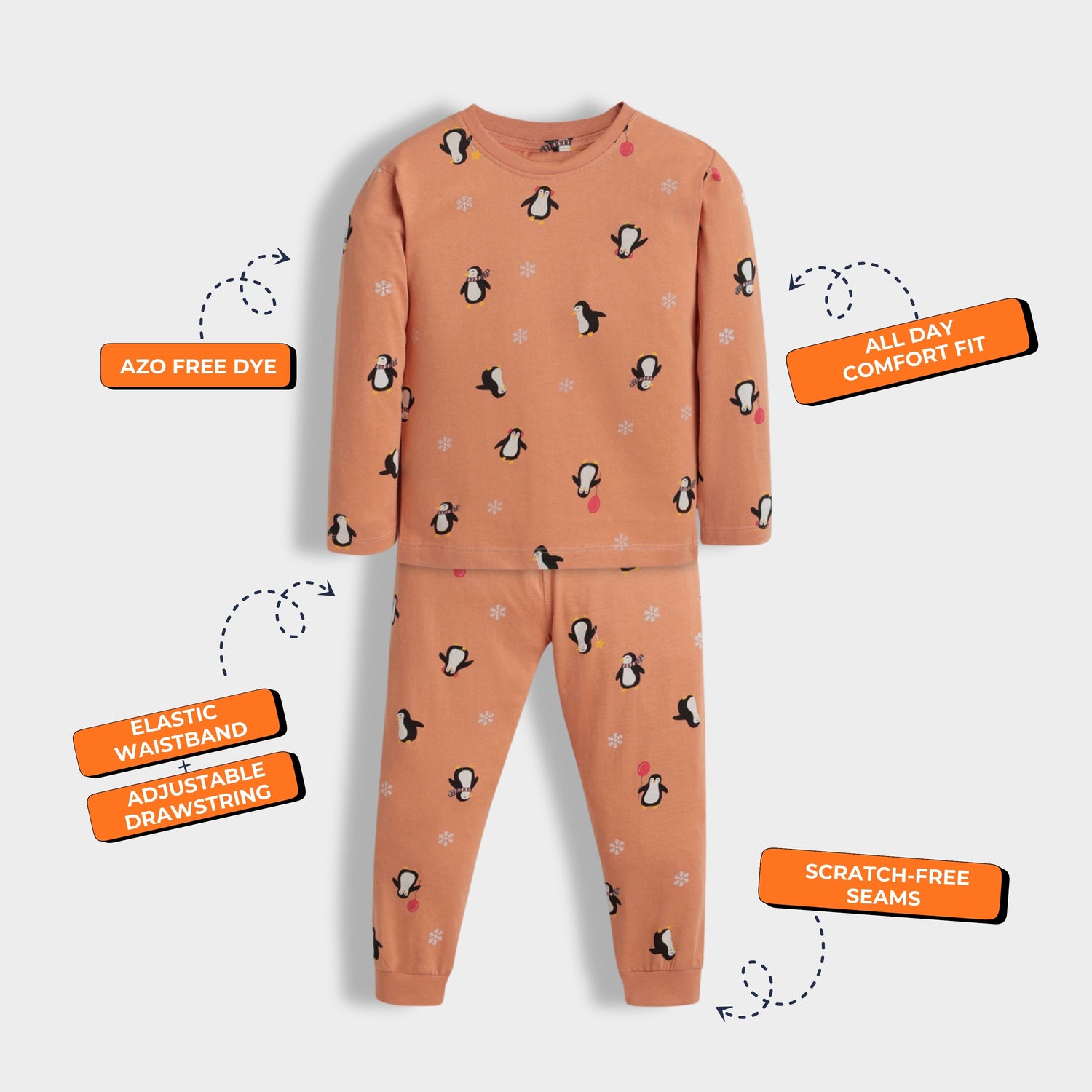 Full Sleeves Unisex Co-ord Set | Penguin Chill