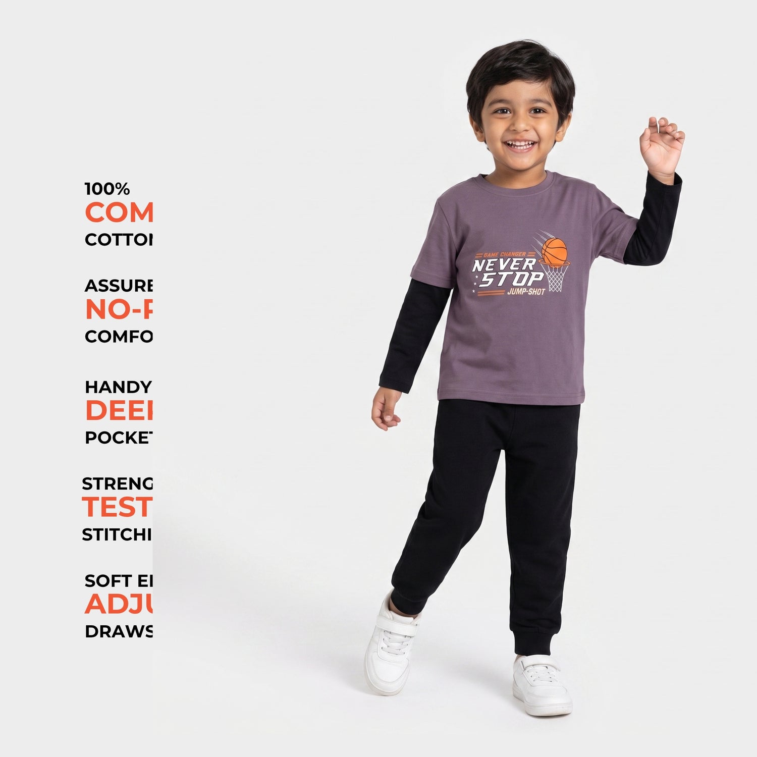 3 Pack Full Sleeves Unisex Co-ord Set | Game Buddy, Super Fixer, Never Stop