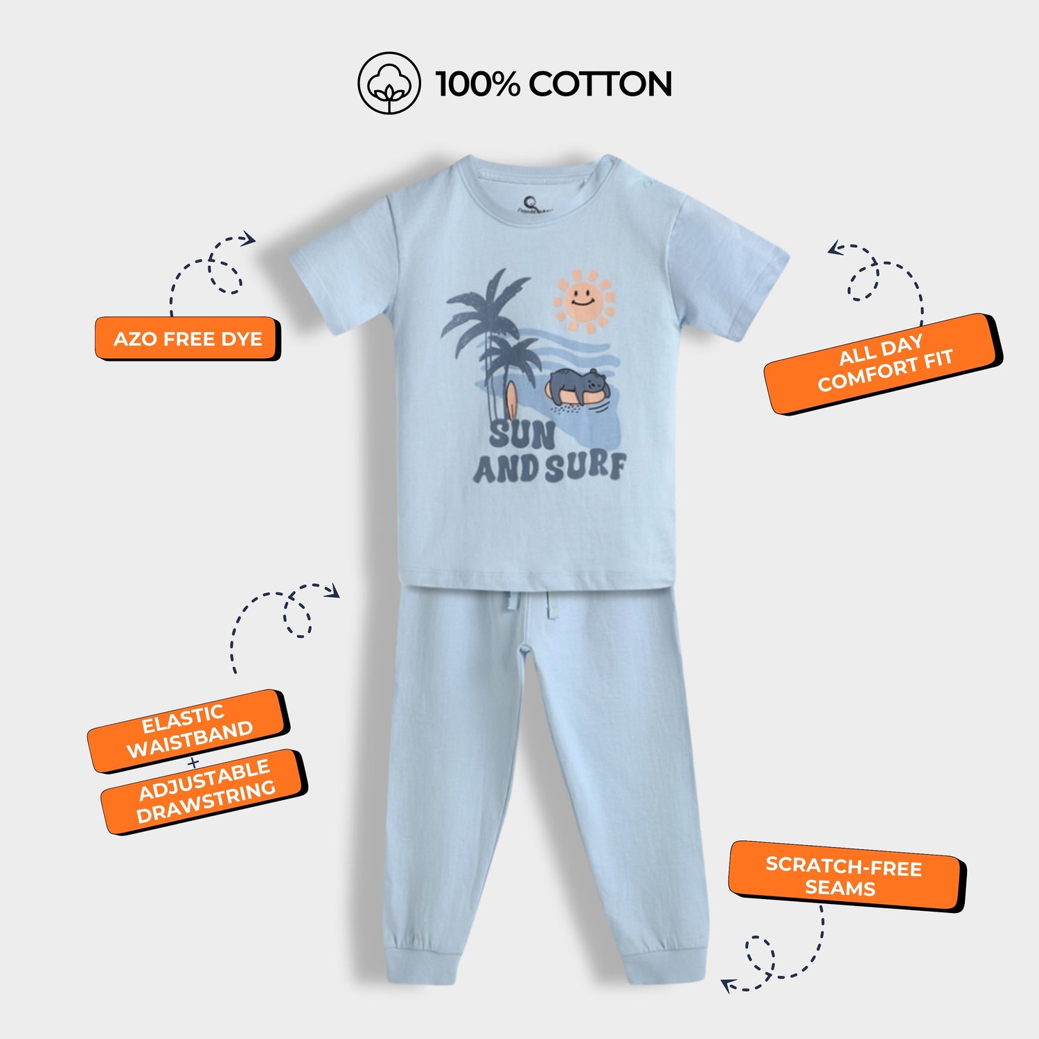 Half Sleeves Unisex Co-ord Set | Sun & Surf