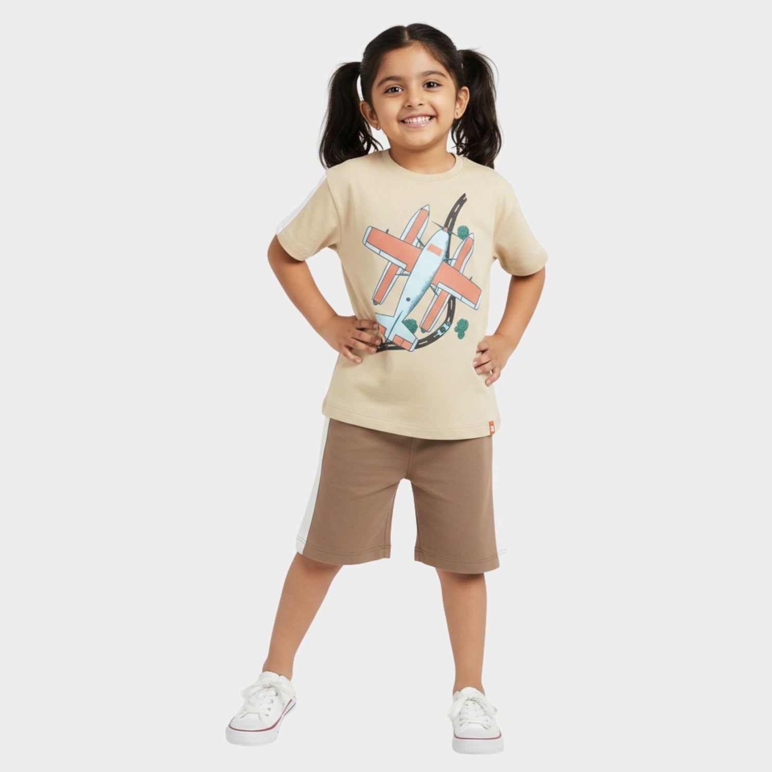 T-Shirt & Shorts Unisex Co-ord Set | Plane Ride