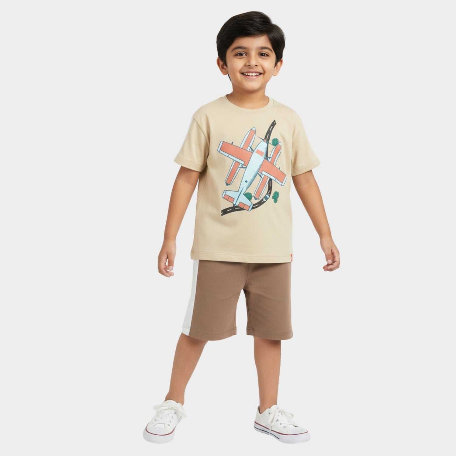 T-Shirt & Shorts Unisex Co-ord Set | Plane Ride