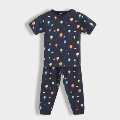 Half Sleeves Unisex Co-ord Set | Hot Air Balloon