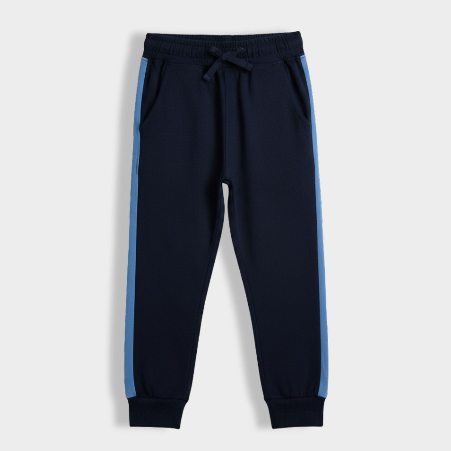 Cotton Joggers | Colour Block Blue