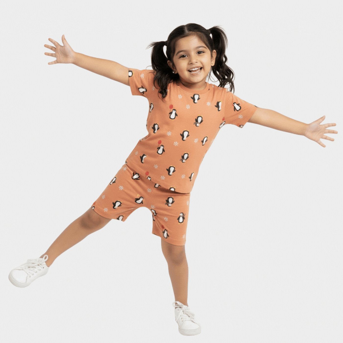 T-Shirt & Shorts Unisex Co-ord Set | Penguin Chill