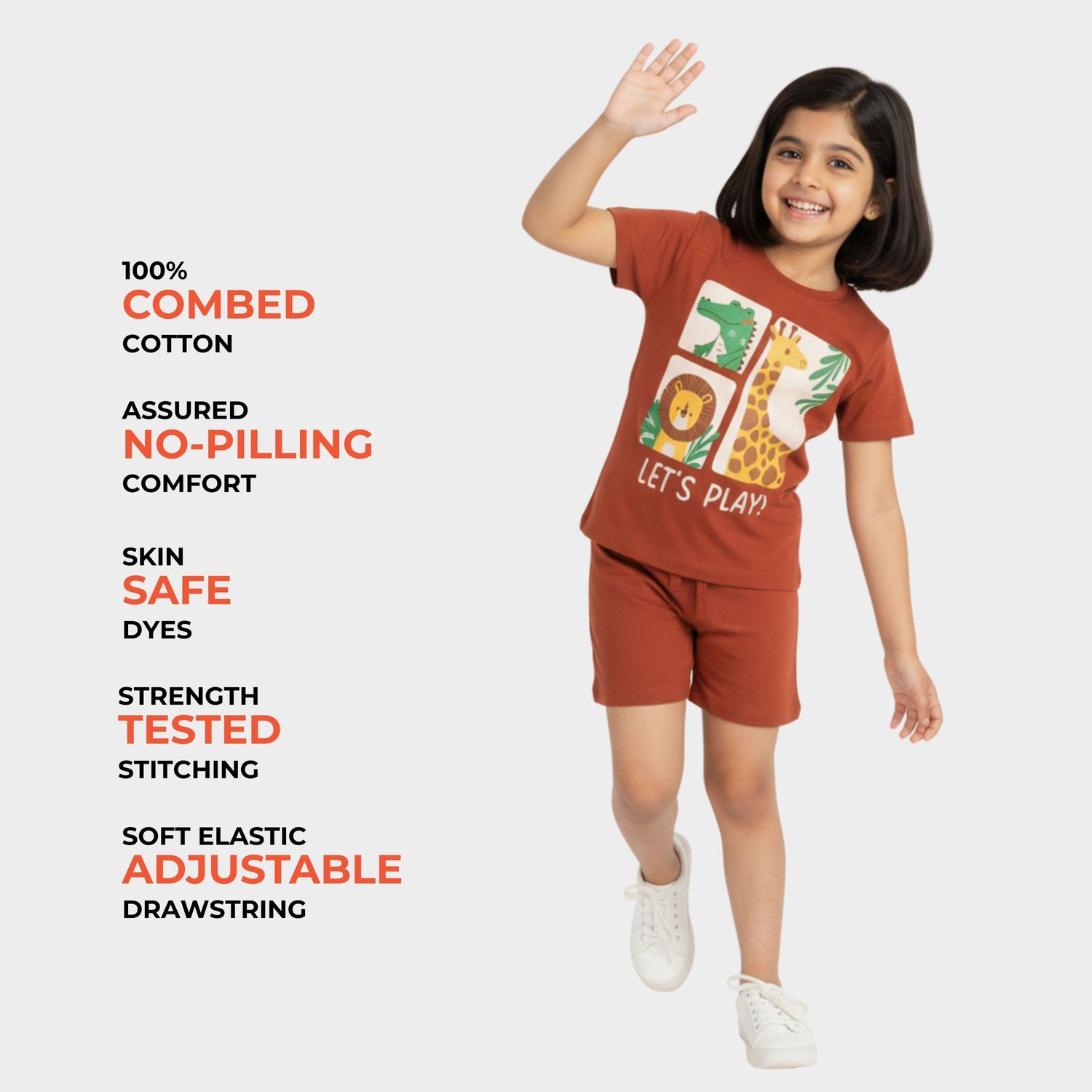 3 Pack T-Shirt & Shorts Unisex Co-ord Set | Goal Time, Little Zoo, Rockstar