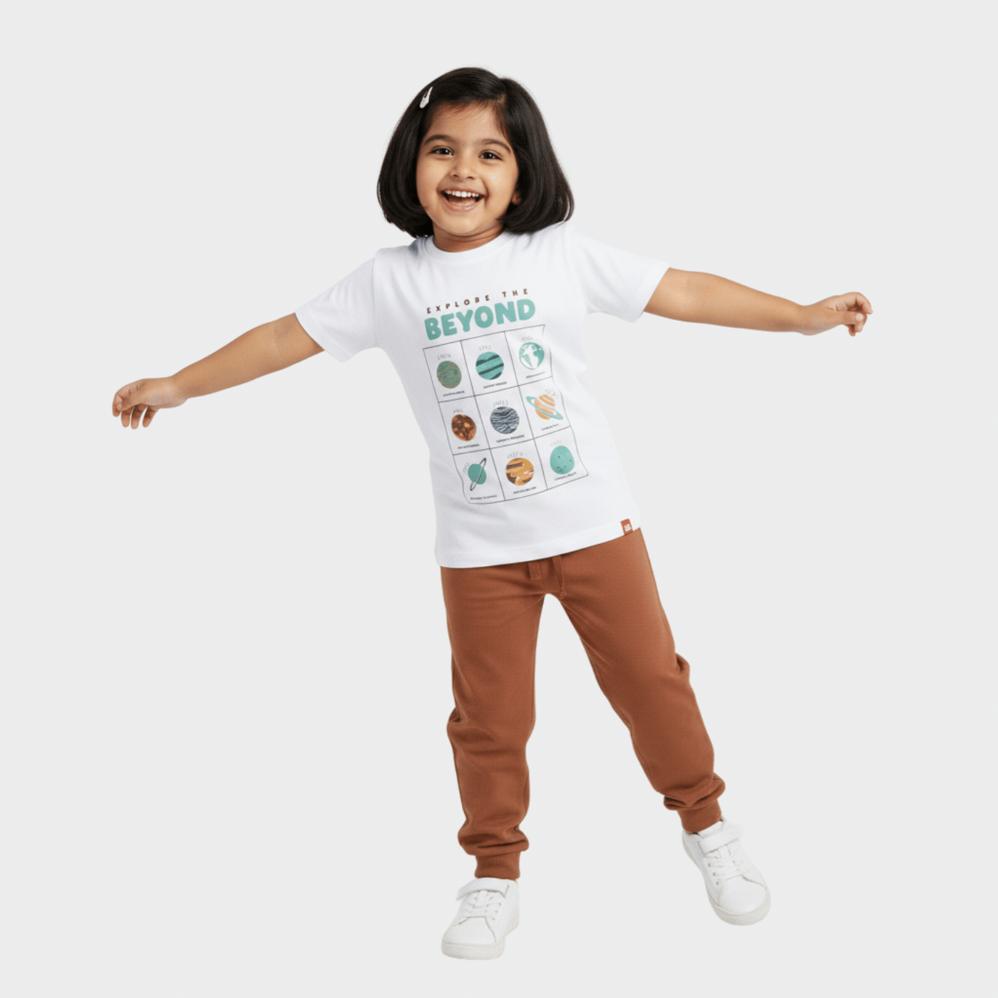 Half Sleeves Unisex T-Shirt & Joggers Set | Little Planet