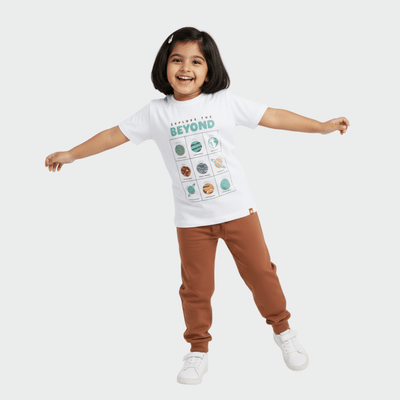 Half Sleeves Unisex T-Shirt & Joggers Set | Little Planet