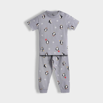 3 Pack Half Sleeves Unisex Co-ord Set | Penguin, Football, Blue Stripes