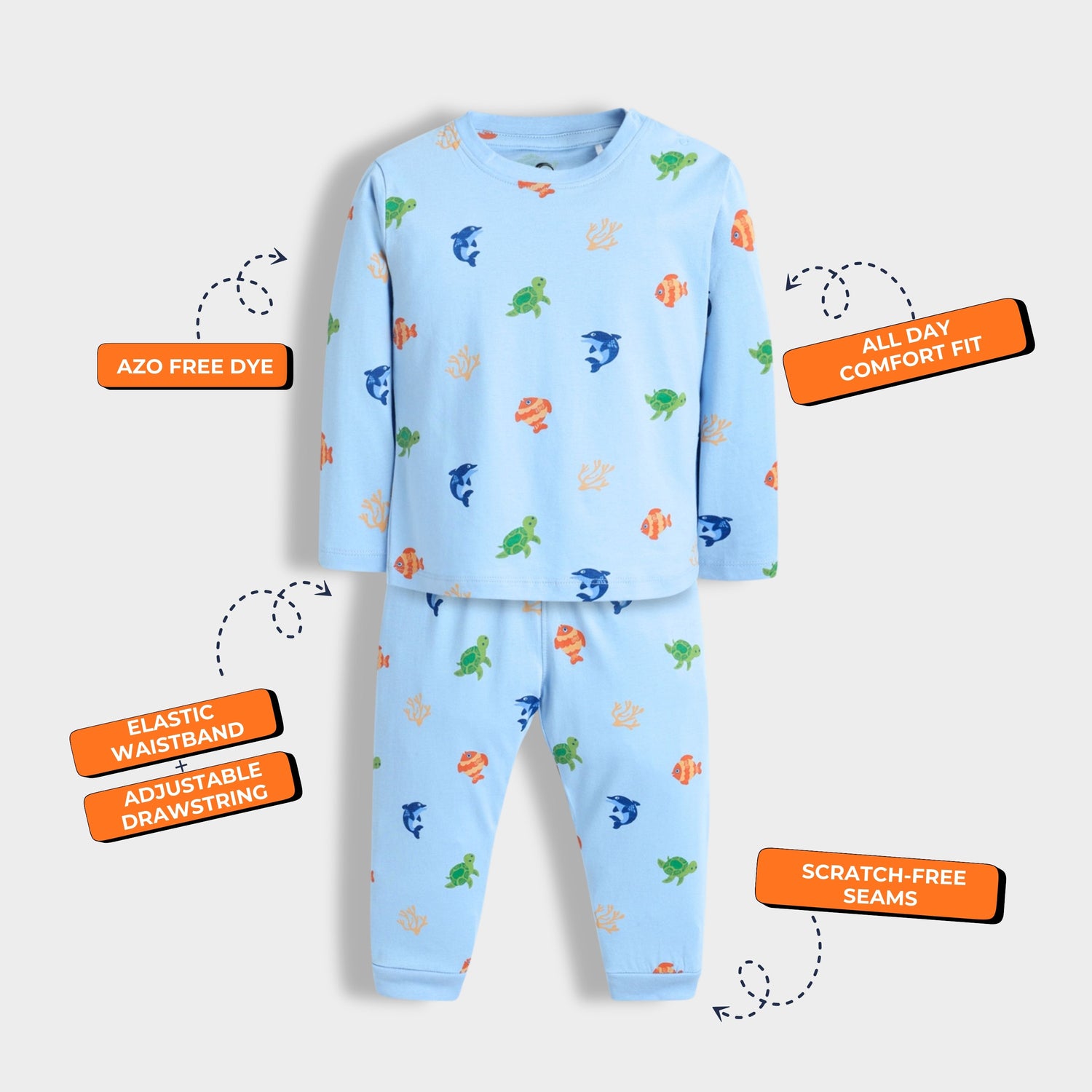 Full Sleeves Unisex Co-ord Set | Underwater Wonders