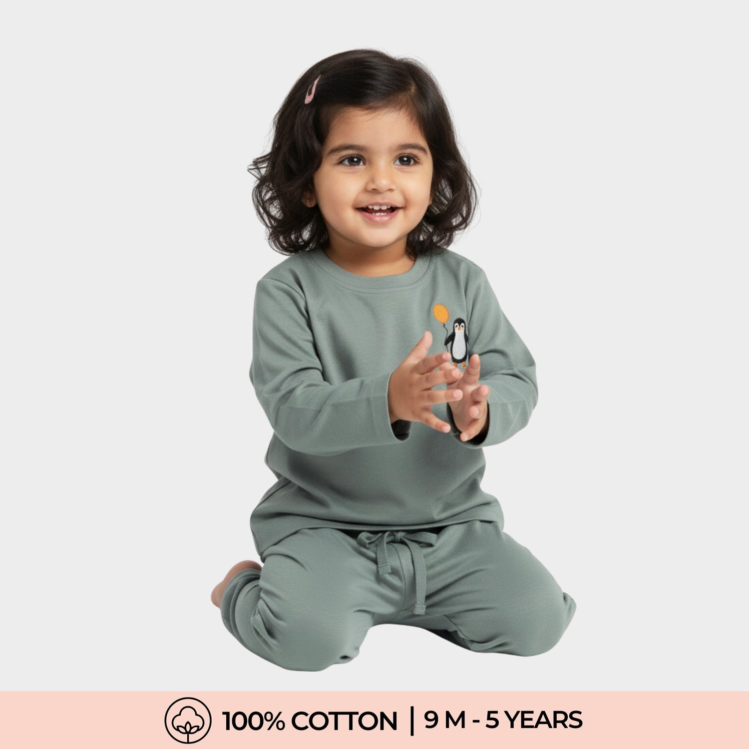 Full Sleeves Unisex Co-ord Set | Penguin Float