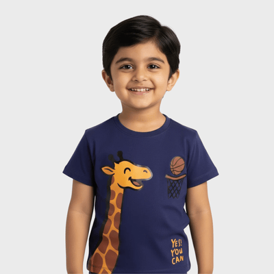 Half Sleeves Tee | Sporty Giraffe