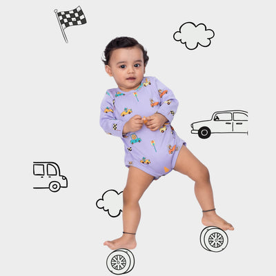 2 Pcs Full Sleeves Bodysuit | Cars, Grey