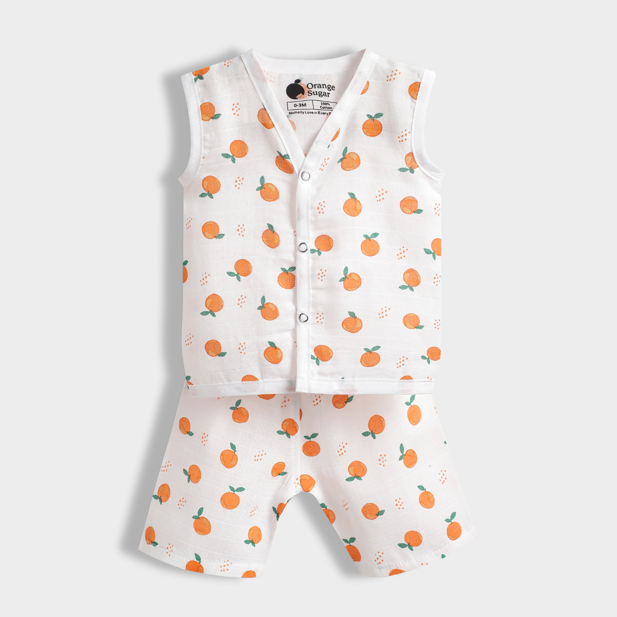 3 Pack Muslin Jhabla Co-ord Set | Breakfast, Sweet Oranges, Jungle Jingles
