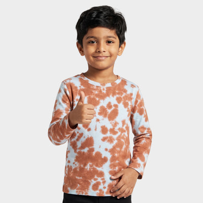 Full Sleeves Tee | Tie & Dye Orange