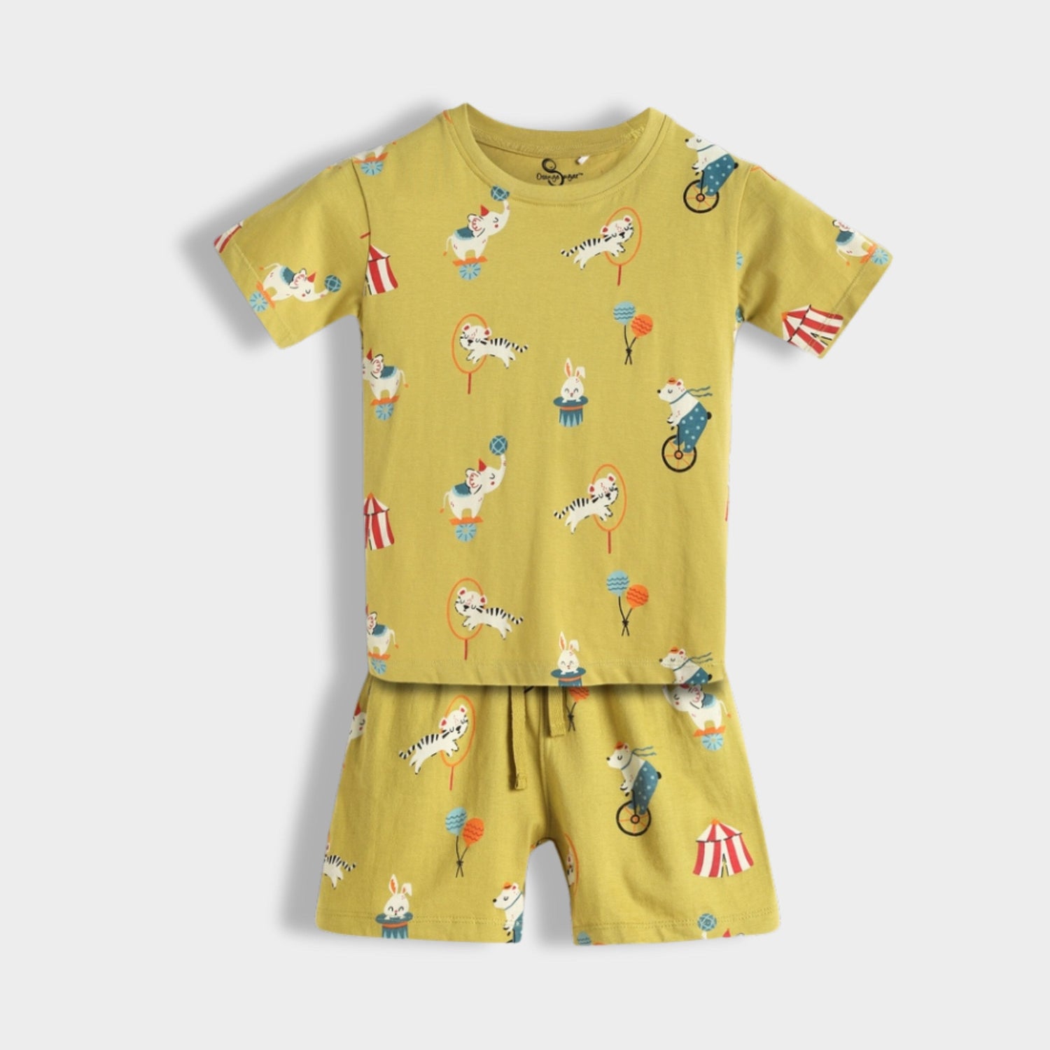 3 Pack T-Shirt & Shorts Unisex Co-ord Set | Oranges, Cheetah & Circus