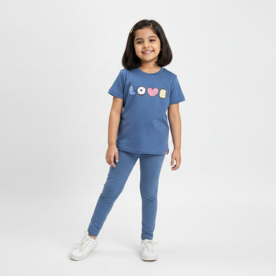 Girls Top & Leggings Set | Love
