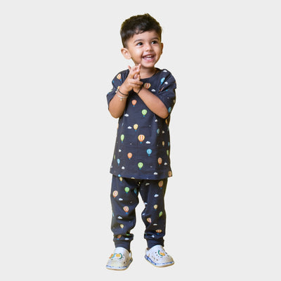 Half Sleeves Unisex Co-ord Set | Hot Air Balloon