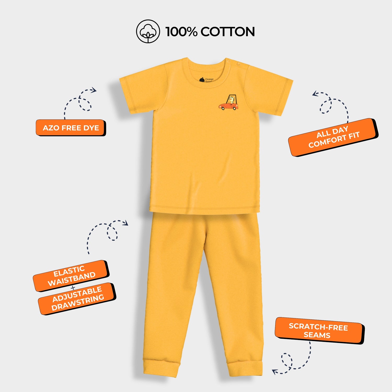 Half Sleeves Unisex Co-ord Set | Tiger Ride