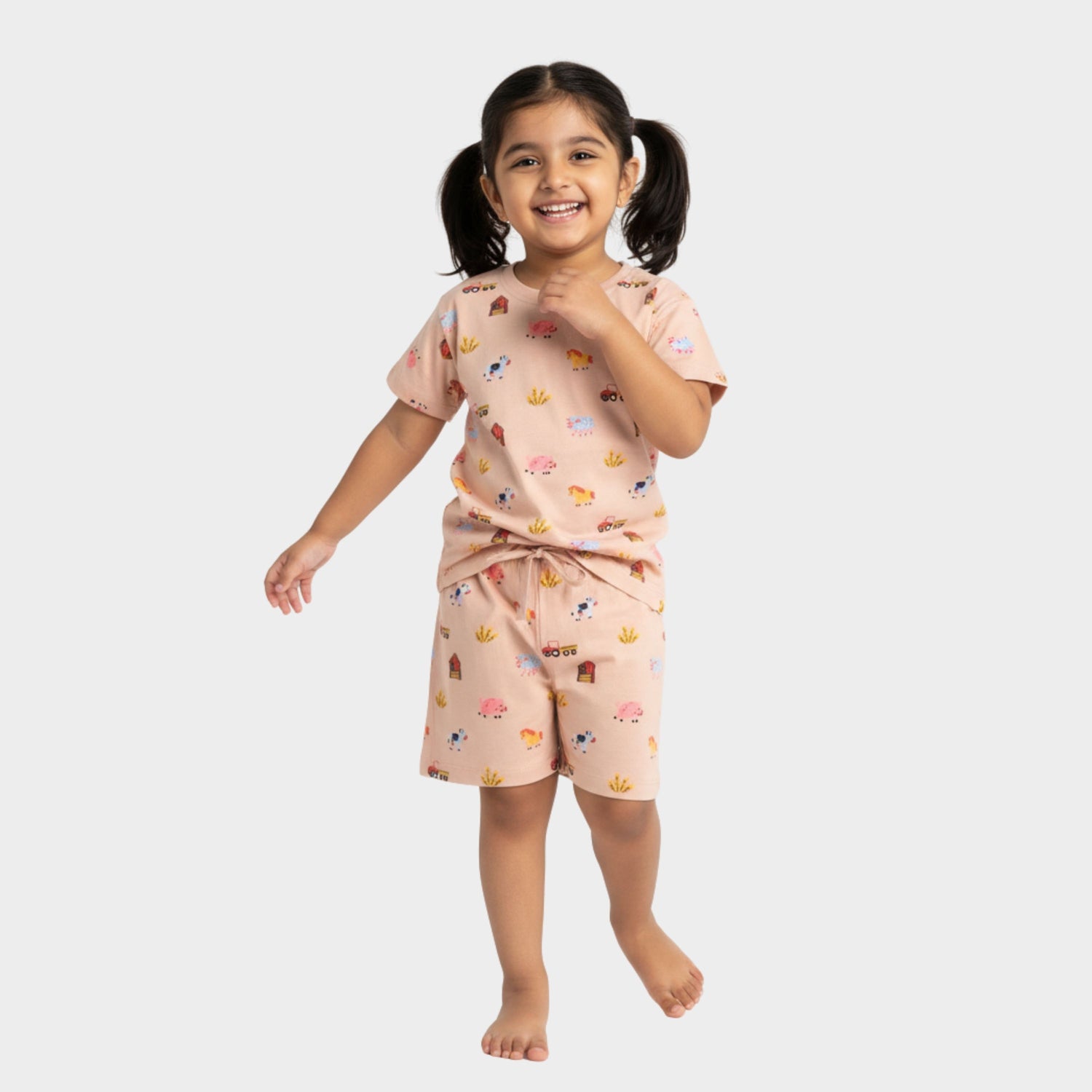 T-Shirt & Shorts Unisex Co-ord Set | Farm Animals