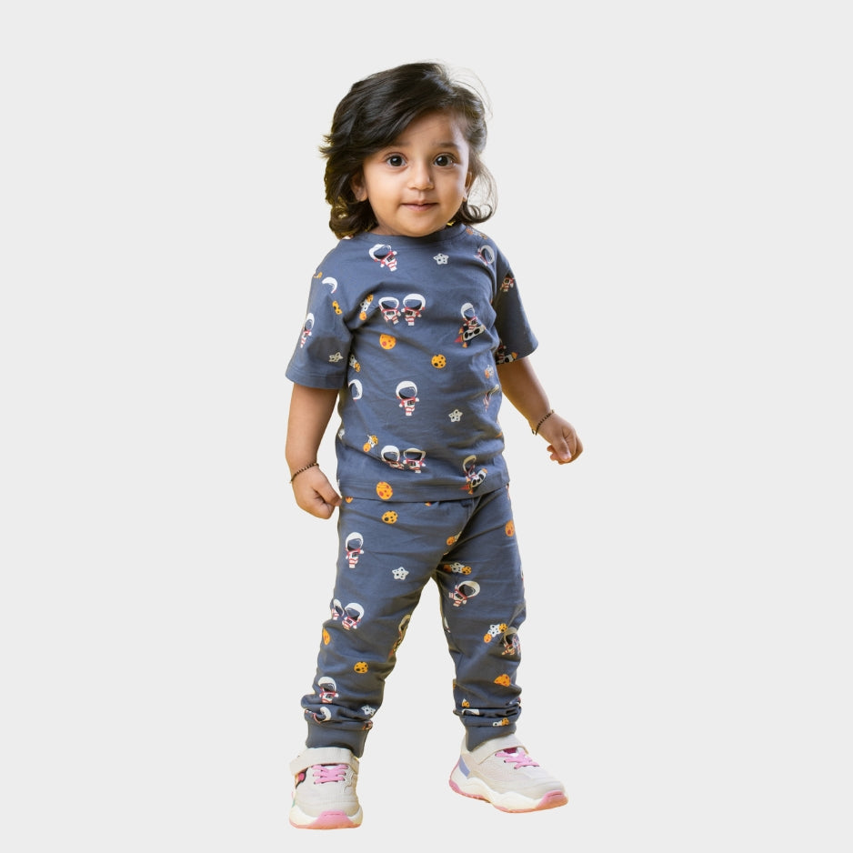 Half Sleeves Unisex Co-ord Set | Space Explorer