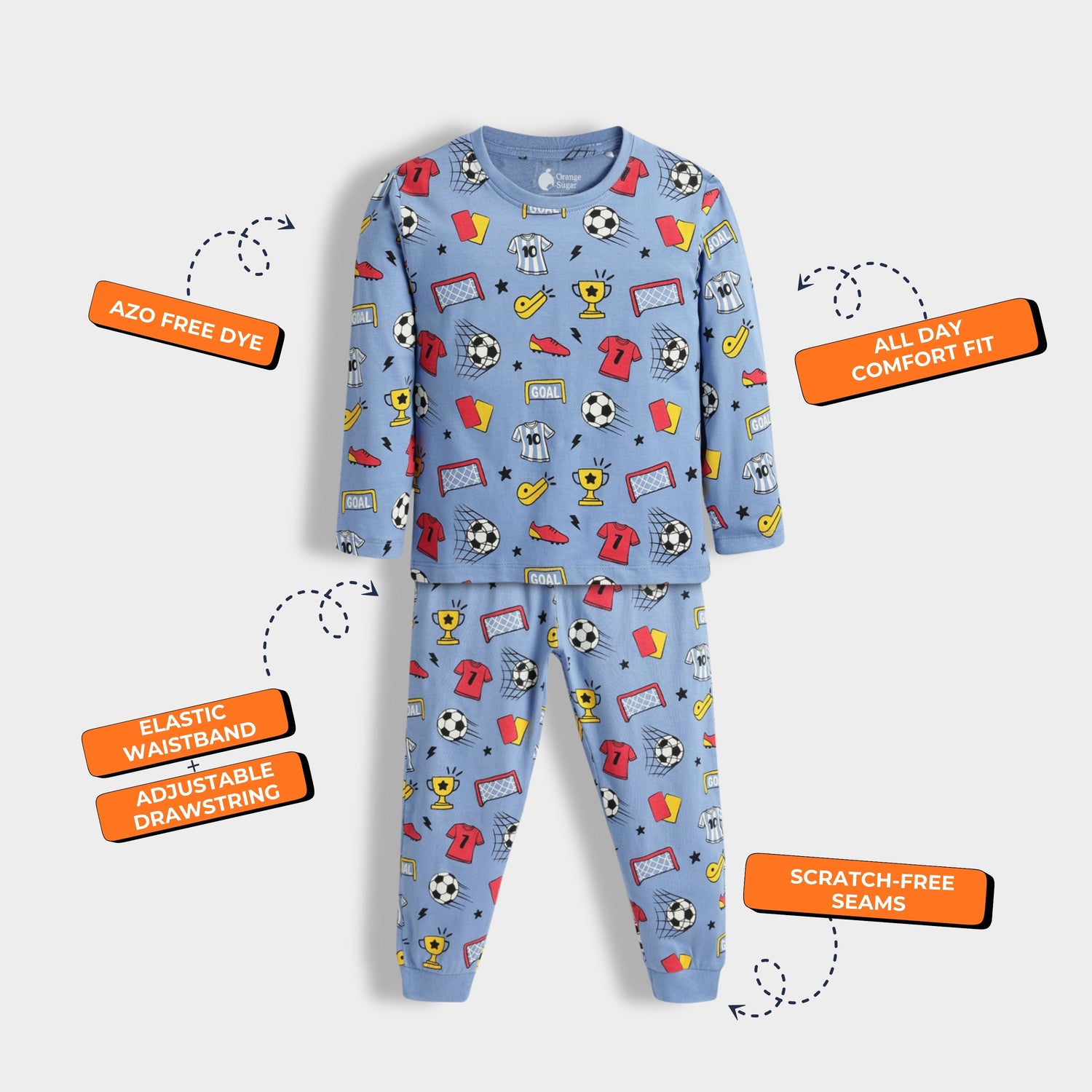 3 Pack Full Sleeves Unisex Co-ord Set | Penguin, Teddy, Football